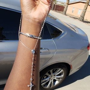 14k soild white gold rosary